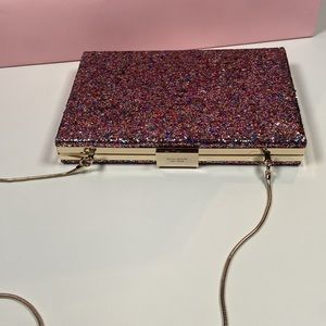 kate spade Pink Multicolor Glitter Shoulder Clutch